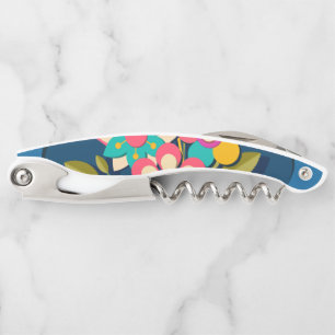 Tire-bouchon Bouquet de fleurs modernes jolies et colorées sur