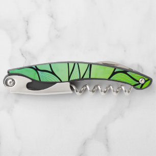 Tire-bouchon Bright Green Hues Creative Leave Motif