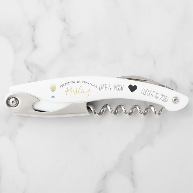 Tire-bouchon Cadeaux de mariage | Vin-tire personnalisé (Devant)