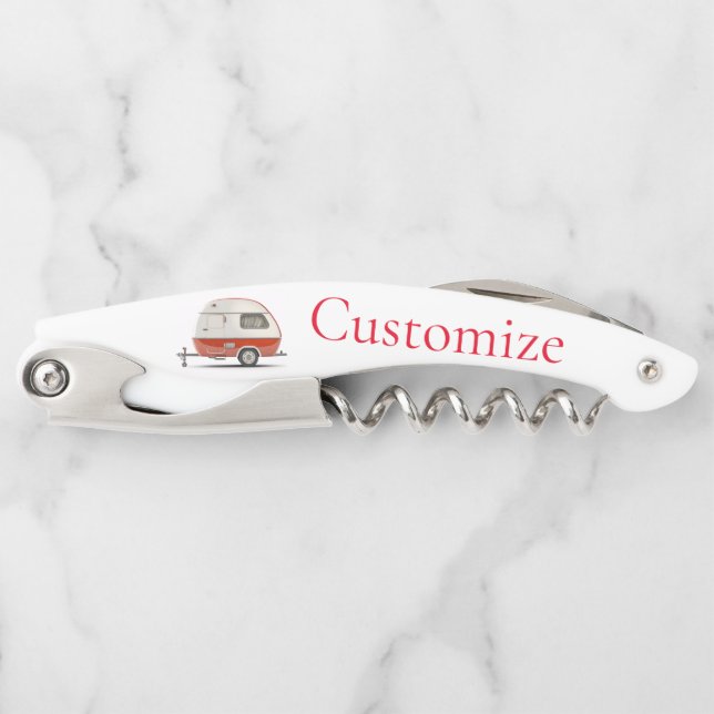 Tire-bouchon Camper Teardrop Classic Retro Thunder_Cove (Devant)