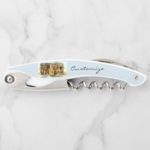 Tire-bouchon Caravane en bois patinée classique vintage