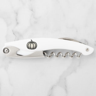 Tire-bouchon Citrouille d'encre minimaliste - Automne Harvest A