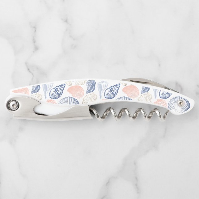 Tire-bouchon Coques d'or bleu rose (Devant)
