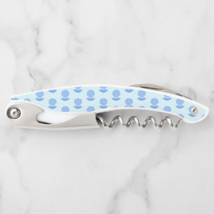 Tire-bouchon Coquille d'huîtres pour bébé bleu et modèle de per