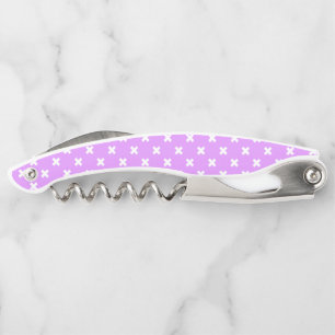 Tire-bouchon Croix blanches sur lilas