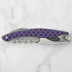 Tire-bouchon Croix noire sur ultra violet