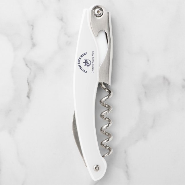 Tire-bouchon Custom Captain Boat Nautical Gift (Dos)
