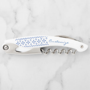 Tire-bouchon Cute Blue Snowflakes Motif Thunder_Cove