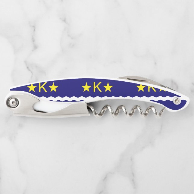 Tire-bouchon Drapeau de Kinshasa, Congo Waiter's Corkvis (Devant)