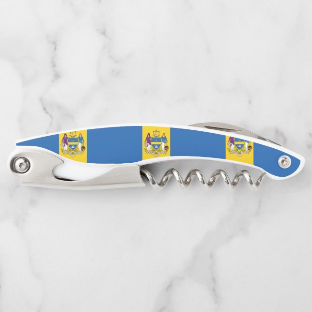 Tire-bouchon Drapeau de Philadelphie, Pennsylvanie Waiter's Cor (Devant)