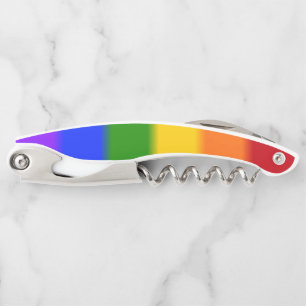 Tire-bouchon Drapeau Gay pride arc-en-ciel plat