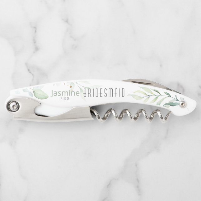 Tire-bouchon Dreamy Foliage Mariage Bridesmaid Green/Blue ID817 (Devant)