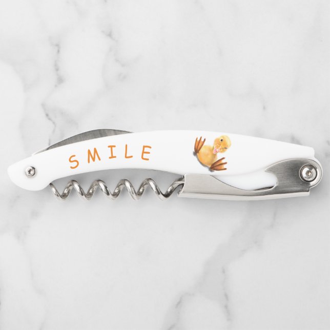 Tire-bouchon Drôle Canard Joué Wink - Joyeux sourire (Dos)