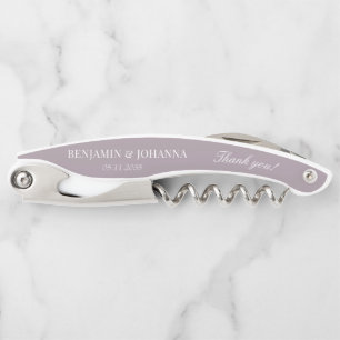Tire-bouchon Elégant Français Lilac Mariage Merci Invité Favori