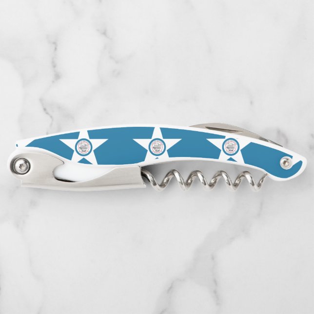 Tire-bouchon Flag of city of Houston, Texas Waiter's Corkscrew (Devant)