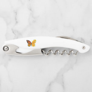 Tire-bouchon Flower Butterfly with Yellow California Poppy