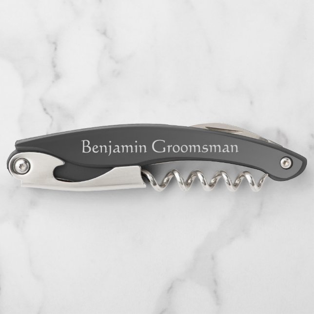 Tire-bouchon Groomsman personnalisent (Devant)