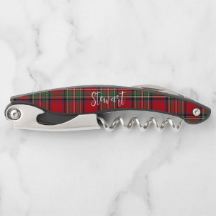 Tire-bouchon Groomsman sur mesure Plaid Clan Stewart Red Tartan