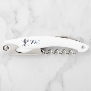 Tire-bouchon Hippocampe Monogramme Bleu Marine Marin 