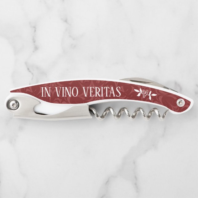 Tire-bouchon IN VINO VERITAS 'en vin il y a vérité " (Devant)