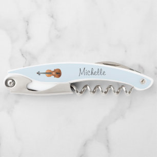 Tire-bouchon Instrument de musique Violon bleu mou