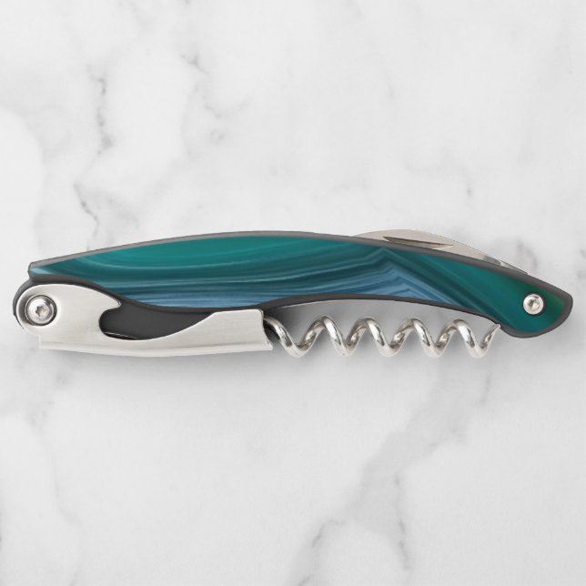 Tire-bouchon Jade Green et White Style naturel (Devant)