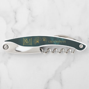 Tire-bouchon Lune Romance Mariage Groomsman Green ID881