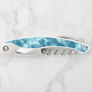 Tire-bouchon Marbre d'eau bleue