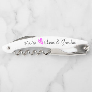 Tire-bouchon Mariage Favor Cadeau Marié Coeur de la mariée mari