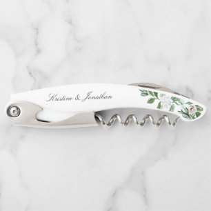 Tire-bouchon Mariage floral blanc blanc de couronne de verdure 