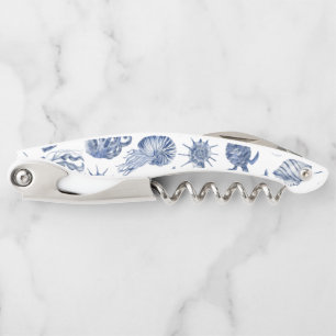 Tire-bouchon Mariage moderne à l'aquarelle de la côte bleue de 