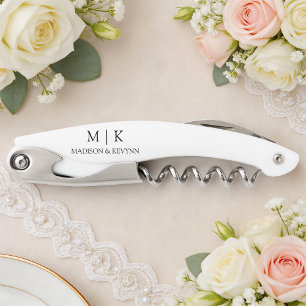 Tire-bouchon Moderne minimaliste simple Mariage Monogramme