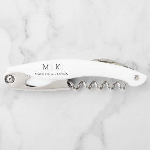 Tire-bouchon Moderne minimaliste simple Mariage Monogramme