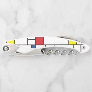 Tire-bouchon Mondrial Minimaliste Géométrique De Stijl Art Mode