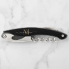 Monogramme moderne Black Gold Elegant Nom de scrip
