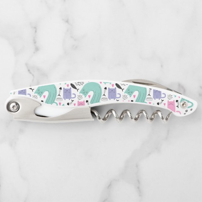 Tire-bouchon Motif de chats mignons (Devant)