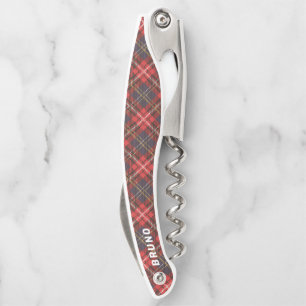 Tire-bouchon Motif de Noël rouge tartan plaid