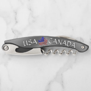 Tire-bouchon Ouverture de bouteille d'argent sur mesure Canada 