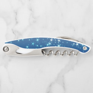 Tire-bouchon Paillettes de Noël Étoiles Ciel Bleu