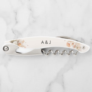 Tire-bouchon Pampas rustique mariage fleuri