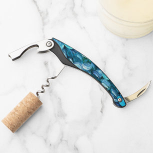 Tire-bouchon Pierres en verre Aqua