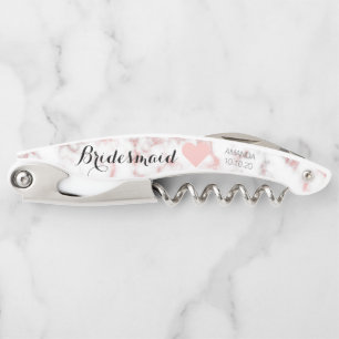 Tire-bouchon Rose Gold Marble Bride fête de mariage fille