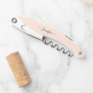 Tire-bouchon Rose Monogramme Bière Vin Vin Bouteille Ouverture