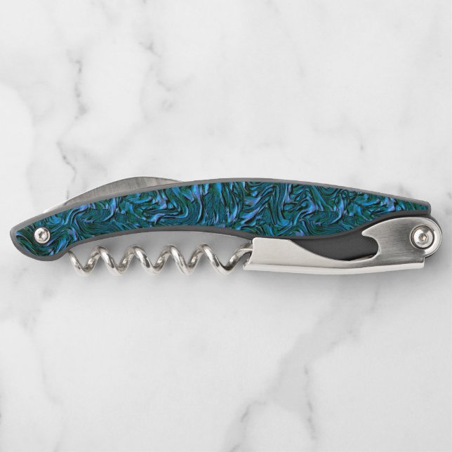 Tire-bouchon Rustic textured wall in burnt cadet blue (Dos)