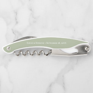 Tire-bouchon Sage Green Amour Merci Mariage Faveur