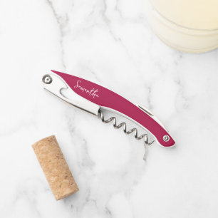 Tire-bouchon Script de Brève Moderne Magenta Bridesmaid Proposi
