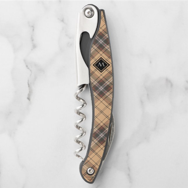 Tire-bouchon Tartan beige et Brown (Devant)