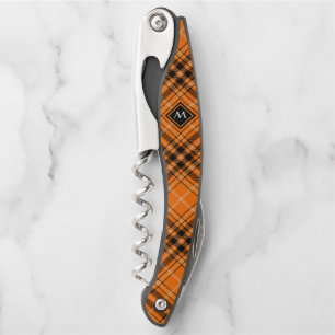 Tire-bouchon Tartan orange d'Halloween