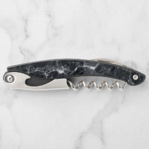 Tire-bouchon Texture en marbre noir