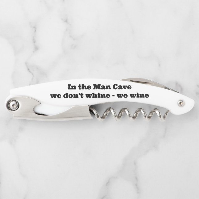 Tire-bouchon Vis à vis blanc de la grotte Man (Devant)